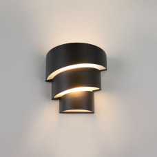 Уличный настенный светодиодный светильник HELIX Черный 1535 TECHNO LED