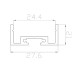 Профиль накладной алюминиевый LC-LP-1227-2 Anod