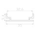 Профиль встроенный для стен алюминиевый LC-LPV-1035-2 Anod