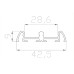 Профиль накладной алюминиевый двойной LC-LP-0942-2 Anod