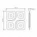 Управляемый светодиодный светильник Geometria Quadrate 85w q-500-white-220-ip44